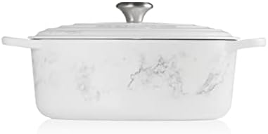 Le Creuset Enameled Cast Iron Oval Dutch Oven, 6.75 qt., Marble - Image 2