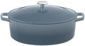 Cuisinart Chef's Classic Enameled Cast Iron Dutch Oven with Lid, Porcelain Enameled Interior, Oven Safe, Induction Compatible, 7-Quart, Oval, Gradient Navy by Cuisinart