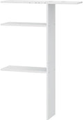 YITAHOME 60 Cuft Metal Storage Shed Shelf, Space-Saving Waterproof Shelf for Vertical Storage Sheds,Waterproof for Garden, Patio, Garage, Easy Assembly,45.6" L X 13.2" W X 69" H, White by YITAHOME