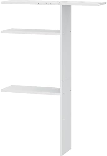 YITAHOME 60 Cuft Metal Storage Shed Shelf, Space-Saving Waterproof Shelf for Vertical Storage Sheds,Waterproof for Garden, Patio, Garage, Easy Assembly,45.6" L X 13.2" W X 69" H, White by YITAHOME