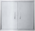 JIE JIN 24" W X 24" H Outdoor Kitchen Doors Double Doors Thickened 304 Brushed Stainless Steel BBQ Access Door BBQ Island Doors Outdoor Kitchen Accessories Door for Outdoor Kitchen BBQ Island by JIEJIN