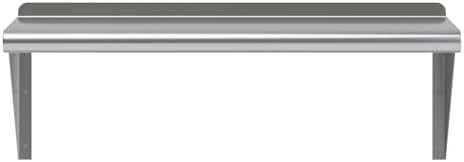 AmGood 12 in. x 30 in. Stainless Steel Wall Shelf with Backsplash - Holds 220 lbs - NSF 18-Gauge, Bullnose Edge | Commercial Air Fryer & Appliance Shelf - Image 4