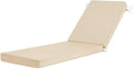 Basic Beyond Chaise Lounge Cushions Outdoor, 3-Layer Waterproof Outdoor Furniture Cushions with Removable Cover and 4 Ties, 72"x21"x3" Patio Lounge Chair Cushions for Outdoor Furniture, Beige by BasicBeyond