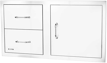 Bull Outdoor Products 30" S/S Single Storage Door w/ 2 Drawer Combo w/Reveal, Stainless Steel - Image 4
