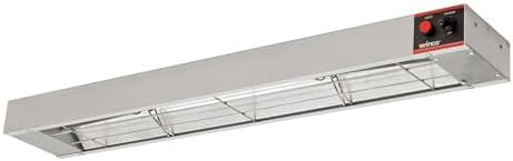 Winco 36" Silver Food Heat Lamp Strip Heater with Undermount Brackets by Winco
