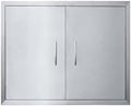 JIE JIN 26" W X 24" H Outdoor Kitchen Doors Double Doors Thickened 304 Brushed Stainless Steel BBQ Access Door BBQ Island Doors Outdoor Kitchen Accessories Door for Outdoor Kitchen BBQ Island by JIEJIN