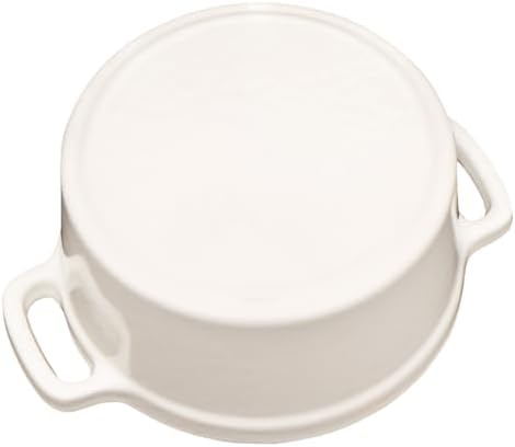 Flavehc Mini Cocotte 16 oz Mini Dutch Oven 0.5 qt. Cast Iron Garlic Roaster for Oven Garlic Confit Pot Ramekins with Lids Oven Safe Set of 2, White - Image 6