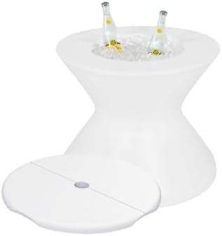 Ledge Lounger Pool Side Table, Ice Bin with Umbrella Hole & Lid by LedgeLounger