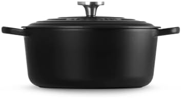Le Creuset Enameled Cast Iron Round Dutch Oven, 7.25 qt., Licorice/Crucible - Image 4