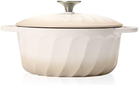 Enameled Cast Iron Dutch Oven Pot with Lid, 3 QT Small Dutch Oven by NSIRONS