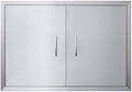 JIE JIN 31" W X 24" H Outdoor Kitchen Doors Double Doors Thickened 304 Brushed Stainless Steel BBQ Access Door BBQ Island Doors Outdoor Kitchen Accessories Door for Outdoor Kitchen BBQ Island by JIEJIN