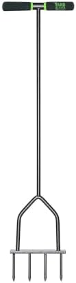 Yard Butler IM-7C Spike Grass Aerator - Lawn Care Tool for Aerating - Long-Handled - Power-Coated Steel Construction - Comfortable Cushioned Handles Garden Tool - Easy to Use by YardButler