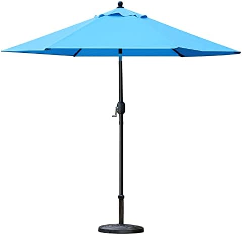 Sunnyglade 7.5' Patio Umbrella Outdoor Table Umbrella Tilt Crank Blue - Image 4