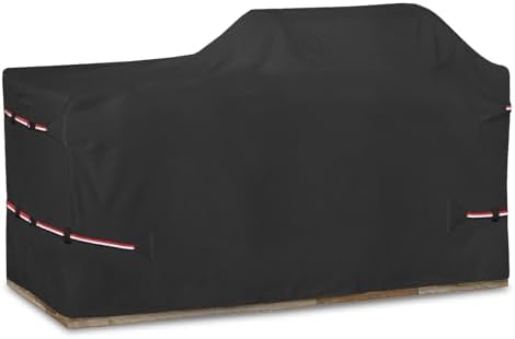 Bitubi 98 Inch Island Grill Cover - Resistant Cover for Island with Left/Right Grill Head,600D Heavy Duty Waterproof All Weather Protection Outdoor Cover,Black by PatioFurnitureCovers