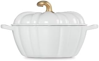 Le Creuset Enameled Cast Iron Signature Pumpkin Cocotte, 4 qt., White - Image 4