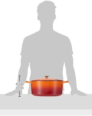 Crock Pot Artisan 7-Quart Oval Enameled Cast Iron Dutch Oven – Sunset Orange, Durable Heavy-Duty Cookware for Slow Cooking, Roasting, Baking with Lid - Image 5