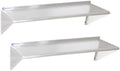 Stainless Steel Shelf 2 Pack 12"x48", Wall Mounted Metal Shelves by SWOTCATER