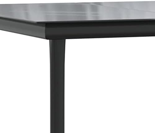 Dining Table Black Powder-Coated Steel Large Durable Versatile Garden Table Outdoor Dining Patio Terrace Backyard Outdoor Eating Garden Furniture Patio Al Fresc - Image 7