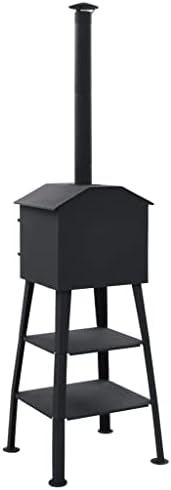 Outdoor Pizza Oven Charcoal Fired with 2 Fireclay Stones, Portable Outside Stainless Steel Pizza Grill, Professional Outdoor Pizza Oven Pizza Maker or Pizzas Bread Cakes (Style A) -AA - Image 4
