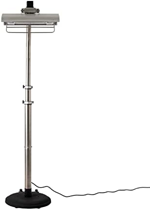 Fire Sense 02117 Telescoping Offset Pole Mounted Infrared Patio Heater With Wheels 1500 Watt Indoor Outdoor Powder Coated Steel Tip over Protection System Cover Included - Stainless Steel - Image 4