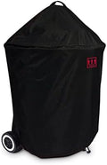 Turtle Life Round BBQ Grill Cover, 22inch Heavy Duty Durable Waterproof Rip Resistant UV Resistant Charcoal Kettle Grill Cover, Dia28 x 38" H, Black by TurtleLife