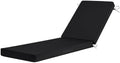Basic Beyond Chaise Lounge Cushions Outdoor, 3-Layer Waterproof Outdoor Furniture Cushions with Removable Cover and 4 Ties, 72"x21"x3" Patio Lounge Chair Cushions for Outdoor Furniture, Black by BasicBeyond