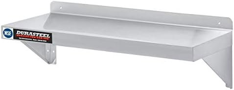 DuraSteel Stainless Steel Wall Shelf - 36" Wide x 12" Deep Commercial Grade - NSF Certified - Industrial Appliance Equipment (Restaurant, Bar, Home, Kitchen, Laundry, Garage and Utility Room) by DuraSteel