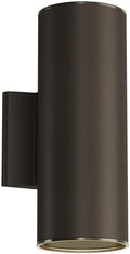 Kichler Cylinders 12" 2-Light Outdoor Cylinder Wall Sconce in Architectural Bronze, (12" H x 4.75" W), 9244AZ by KichlerLighting