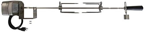 OneGrill 3WSS45 Stainless Steel Rotisserie (Compatible With Weber 200 Series 2 Burner Genesis II E-210, LX E-240, LX S-240 & Spirit/Spirit II: E-210, S-210) W/ 13 Watt Electric Motor. Fits 2022 Models by OneGrill+BBQ+Products