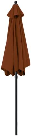 Sunnyglade 7.5' Patio Umbrella Outdoor Table Umbrella Tilt Crank Brown - Image 6