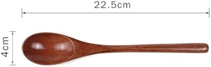 GSHLLO 6 Pcs Reusable Wooden Forks and Spoons Wood Eating Spoon and Fork Set Portable Picnic Spoons Forks Kitchen Cooking Flatware Lunch Box Tableware Dinner Utensils for Home Travel - Image 2