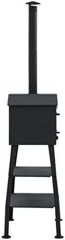 Outdoor Pizza Oven Charcoal Fired with 2 Fireclay Stones, Portable Outside Stainless Steel Pizza Grill, Professional Outdoor Pizza Oven Pizza Maker or Pizzas Bread Cakes (Style A) -AA - Image 3