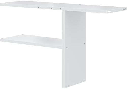 YITAHOME 30 Cuft Metal Storage Shed Shelf, Space-Saving Waterproof Shelf for Horizontal Storage Sheds,Waterproof for Garden, Patio, Garage, Easy Assembly,45.6" L X 13.2" W X 29.2" H, White by YITAHOME