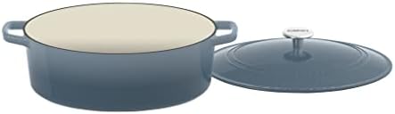 Cuisinart Chef's Classic Enameled Cast Iron Dutch Oven with Lid, Porcelain Enameled Interior, Oven Safe, Induction Compatible, 7-Quart, Oval, Gradient Navy - Image 2