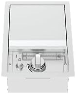 Spire Stainless Steel Built-in Side Burner with Lid, 12000BTUs, Outdoor Propane Grill & Cooking, Convertible to Natural Gas, Perfect for Custom Kitchen Islands, 760-0023B by Spire