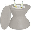 Ledge Lounger Pool Side Table, Ice Bin with Umbrella Hole & Lid by LedgeLounger