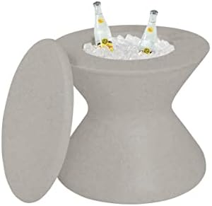 Ledge Lounger Pool Side Table, Ice Bin with Umbrella Hole & Lid by LedgeLounger