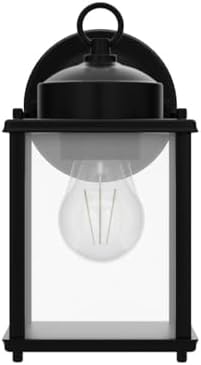 MATAMEYE Outdoor Wall Lantern, Exterior Waterproof Wall Sconce Light Fixtures, Black Front Door Wall Lighting with Clear Beveled Glass Shade, 2 Pack - Image 4