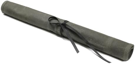 Heavy Duty Waxed Canvas Knife Roll Bag, Portable Chef Knife bag, Durable (Army Green) - Image 6