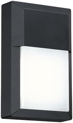 LIT-PaTH Outdoor Wall Light Fixture, Aluminum, LED 5000K, Black, 1 Pack by LIT-PaTH
