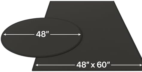 Fireproof Mat 2-Pack, Round Fire Pit Mat & Rectangle Grill Mat, 3-Layer Heat Resistant Deck Protector, Waterproof, Anti-Slip, for Patio, Grass & Outdoor Use (Round 48" & Rectangle 48" × 60") - Image 2