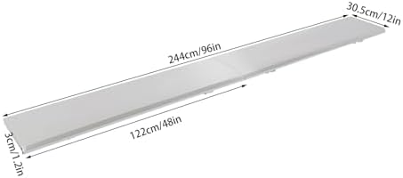 Folding Concession Shelf, Stainless Steel Serving Shelf 96" L x 12'' W Wall Shelf for Concession Window Food Truck Restaurant Kitchen Garage Laundry - Image 3