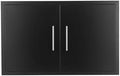 JIE JIN Outdoor Kitchen Doors 30" W X 21" H Double Doors 1.2mm Thickness Stainless Steel BBQ Access Door BBQ Island Doors Outdoor Kitchen Accessories Door for Outdoor Kitchen BBQ Island (Black) by JIEJIN