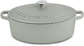 Cuisinart Chef's Classic Enameled Cast Iron Dutch Oven with Lid, Porcelain Enameled Interior, Oven Safe, Induction Compatible, 7-Quart, Oval, Sage by Cuisinart