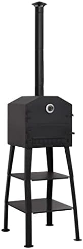 Outdoor Pizza Oven Charcoal Fired with 2 Fireclay Stones, Portable Outside Stainless Steel Pizza Grill, Professional Outdoor Pizza Oven Pizza Maker or Pizzas Bread Cakes or Pies (Style B) by GolinpeiloFurniture