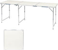 6.0 Ft Folding Portable Camping Table, White by Unknown