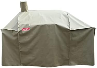 Smoker Grill Cover Sized for Char-Griller Charcoal Grill 2190 and 2197 Heavy Duty Waterproof Patio 600D Canvas Barbeque BBQ Grill Cover G21623(Brown) by acoveritt