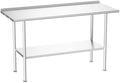 Atelicf NSF Stainless Steel Prep Table 24X60 inch with Backsplash by Atelicf