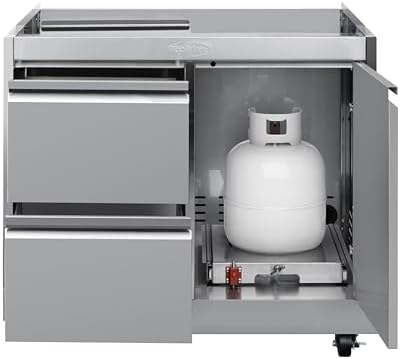 KoolMore Outdoor Kitchen 30 in. BBQ Liquid Propane Grill with Cabinet in Stainless-Steel (KM-OKS-BQ30-BQ30CAB) - Image 5