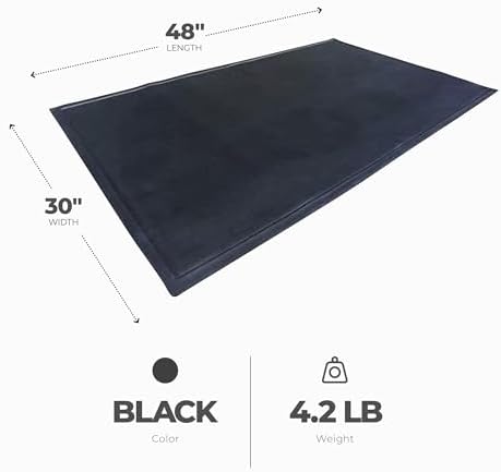 Diversitech Outdoor Gas Grill BBQ & Fire Pit Mat 48" x 30" - Protects Decks & Patios - 10 Year Warranty, Black - Image 3